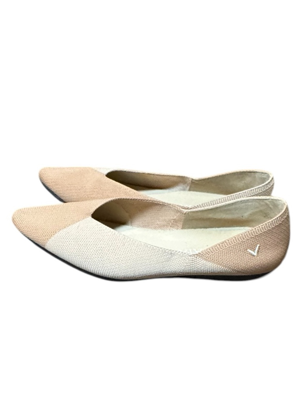 Vivaia Valencia Pointed Toe Ballet Flats Womens Size 37 Knitted Upper Slip Ons